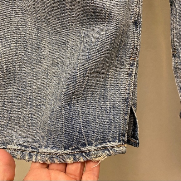 Torrid 24 High Rise Straight Ankle Jeans Button Fly Womens Split Hem Stretch - Picture 6 of 13